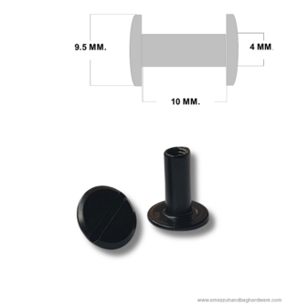 Chicago Steel screw post 10 mm. Black